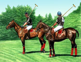Polo, Equine Art - Almost Ready to Play